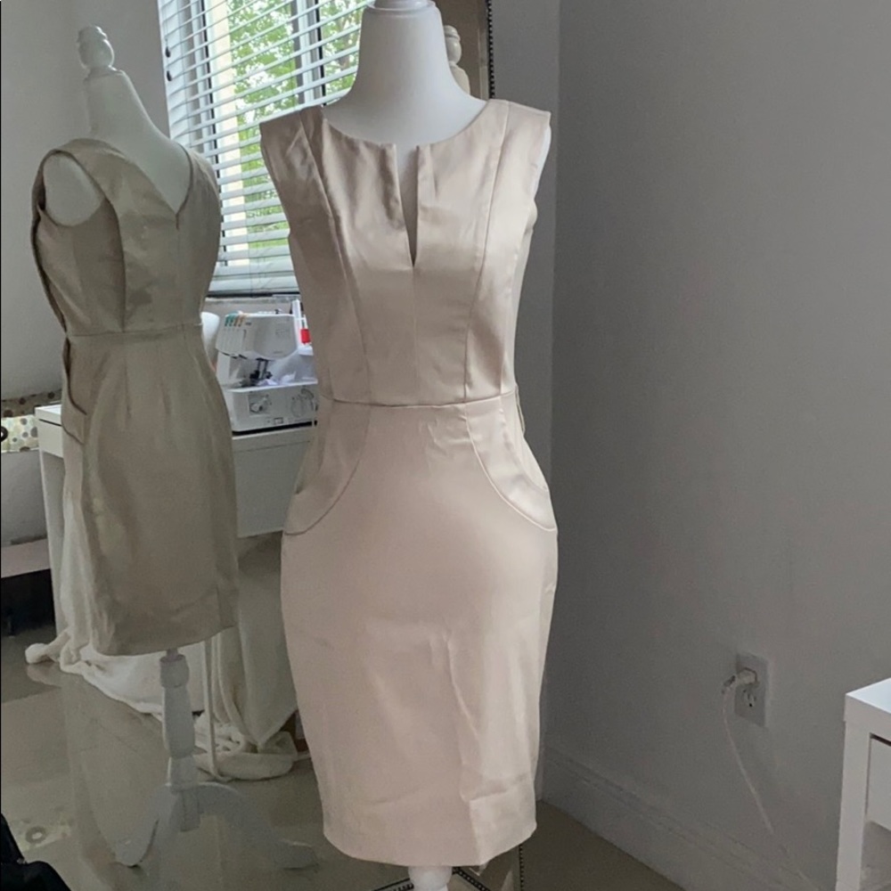 Ivory satin dress